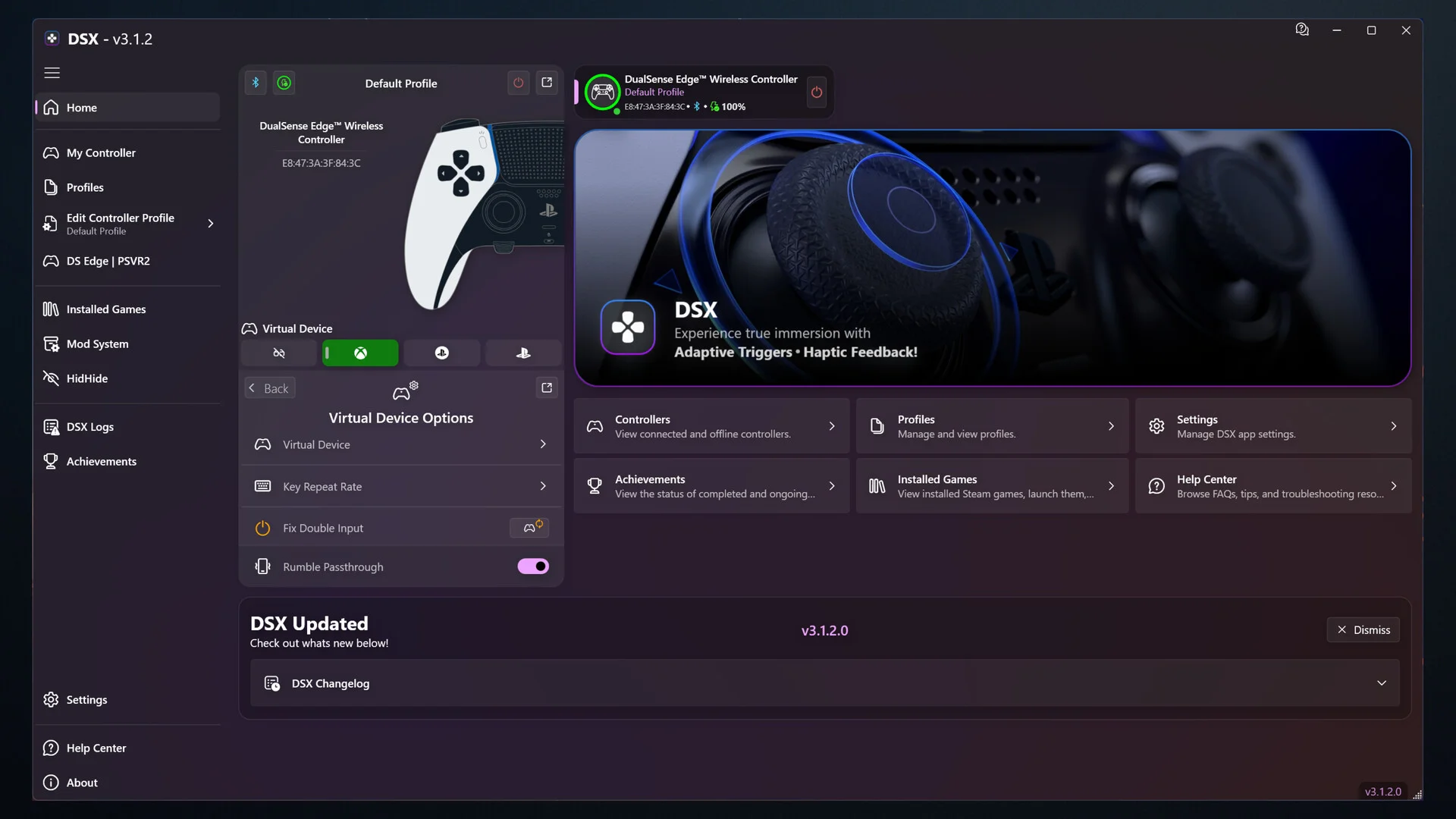 DSX screenshot 2