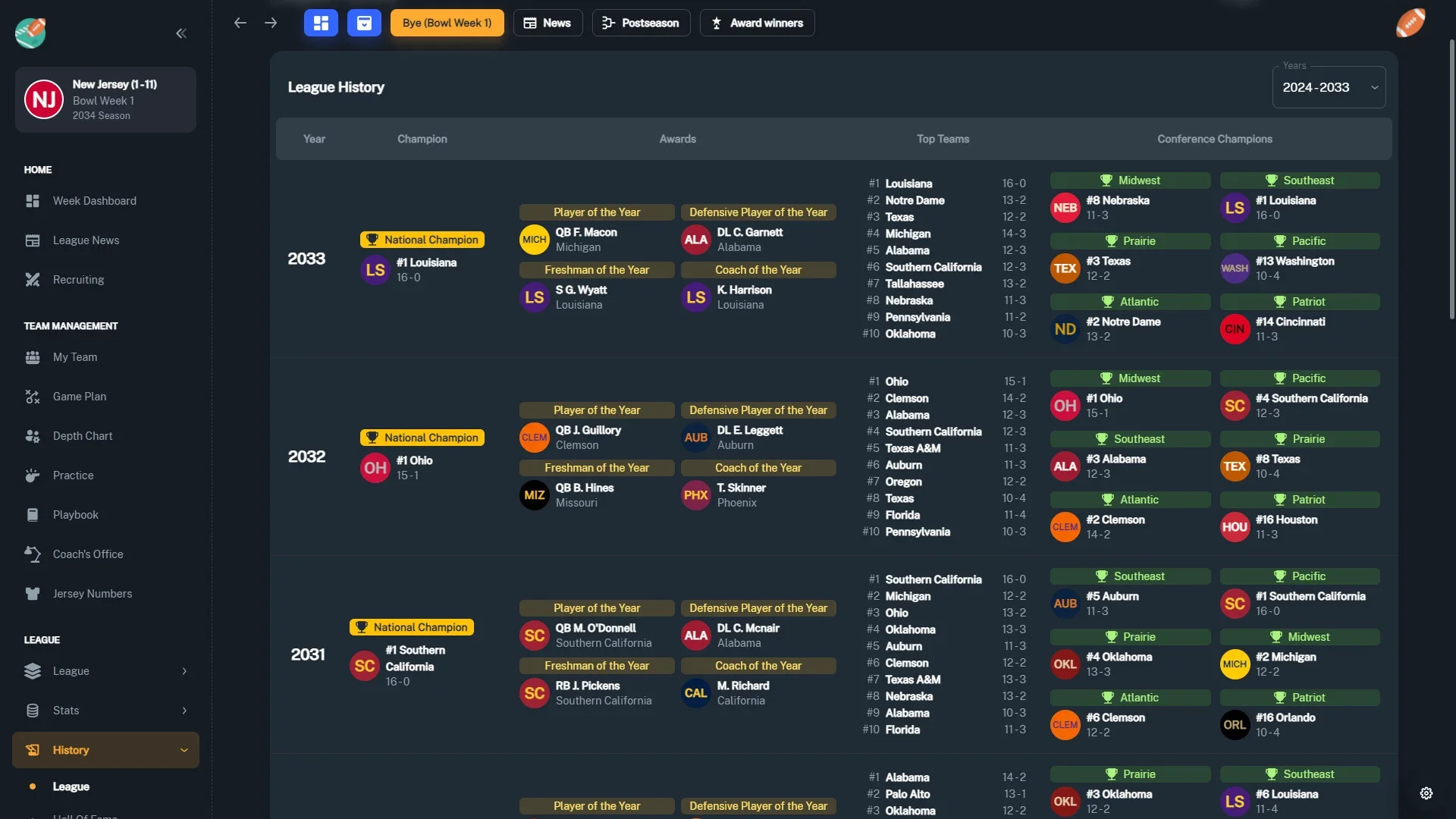 Football Coach: College Dynasty screenshot 26