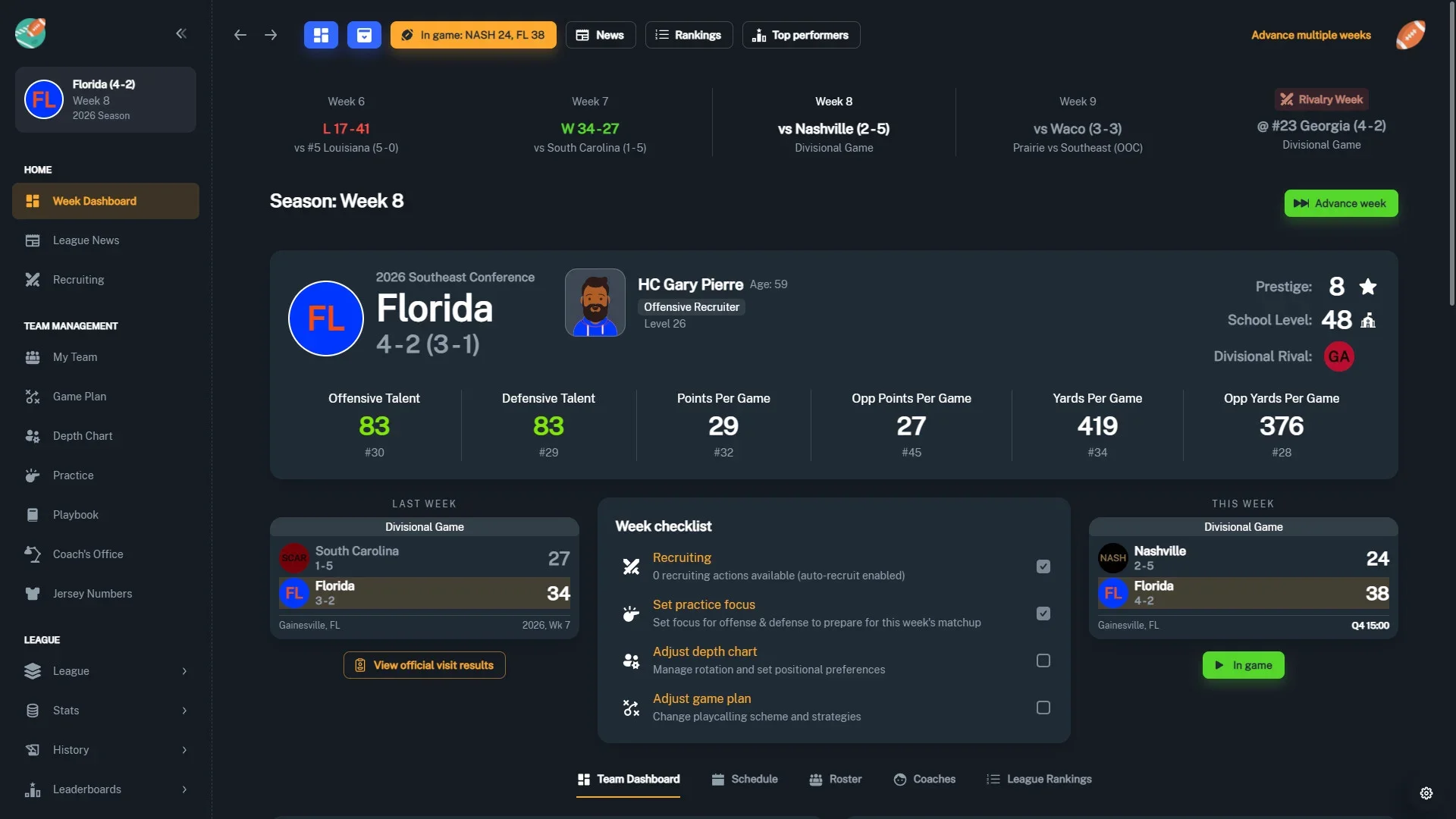 Football Coach: College Dynasty screenshot 4