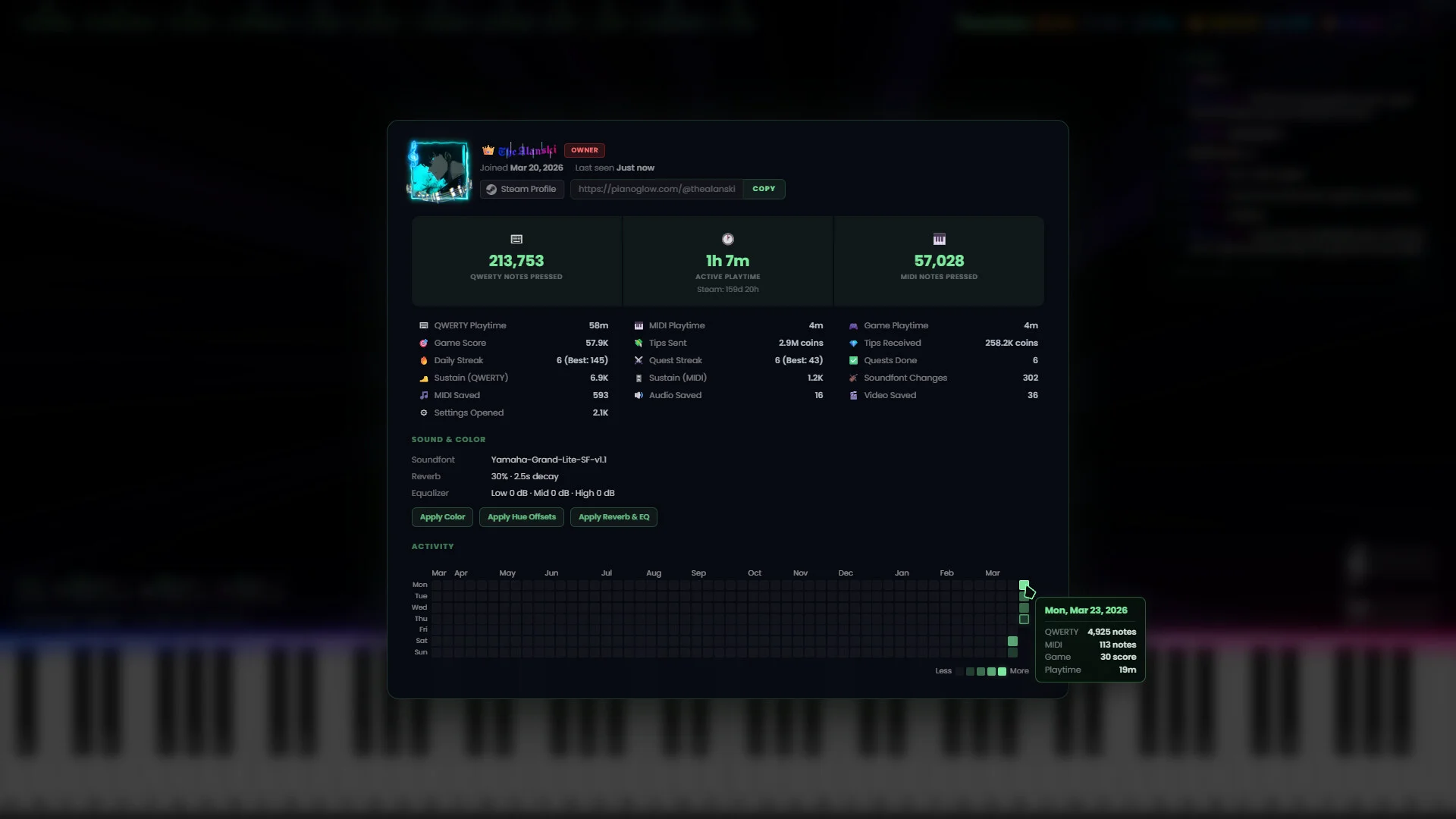 Piano Glow screenshot 3