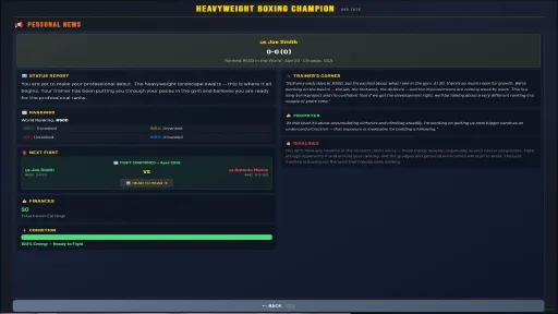Sim: Heavyweight Boxing Champion screenshot 3