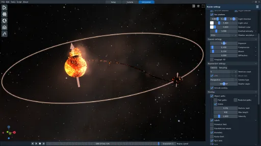 SpaceSim - Astrophysical Simulation Software screenshot 1