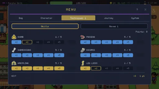 Submission Saga: The Jiu Jitsu RPG screenshot 13