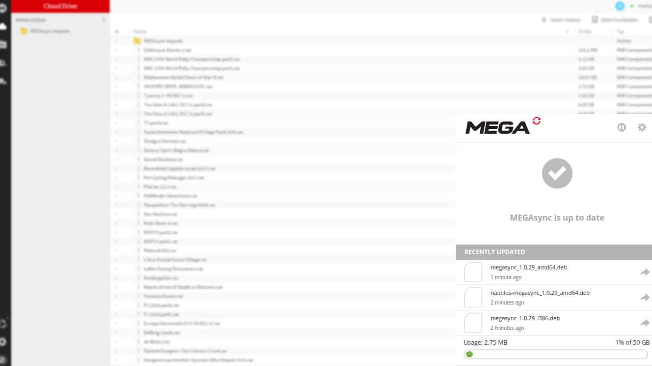 download the new for android MEGAsync 4.9.5